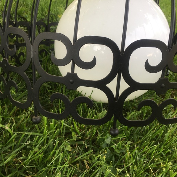 Set of 2 Vintage Cage Globe Mid Century Hanging Light Black - Picture 5 of 8